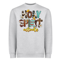 Heather Grey Holy Spirit Activate Heavyweight Sweatshirt - FaDigitalArtStudio