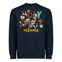Navy Holy Spirit Activate Heavyweight Sweatshirt - FaDigitalArtStudio