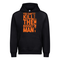 Black oogeyman halloween horror distressed quote orange Urban Hoodie - minhPixels