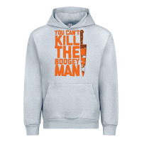 Heather Grey oogeyman halloween horror distressed quote orange Urban Hoodie - minhPixels