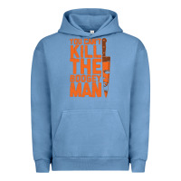 Pigment Pebble Blue oogeyman halloween horror distressed quote orange Urban Hoodie - minhPixels