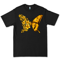Black childhood cancer butterfly Premium Tee - Jasminsmagicworld