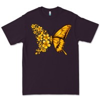 Plum childhood cancer butterfly Premium Tee - Jasminsmagicworld