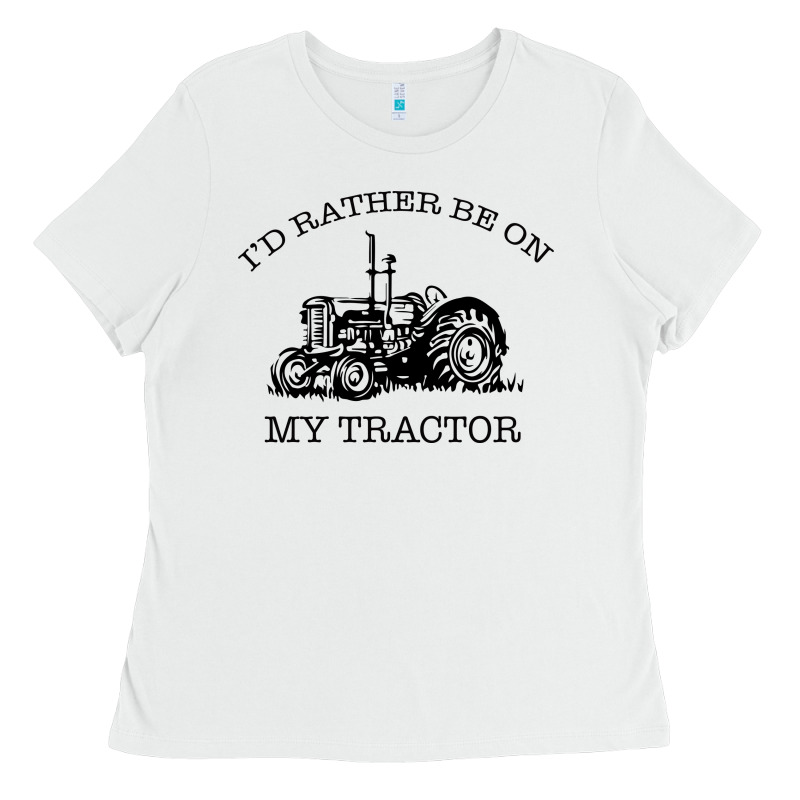 I D Rather Be On My Tractor Ladies Tee by Bettercallsaul | Teevron