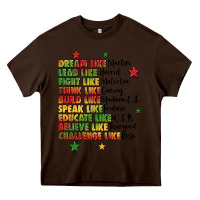 Chocolate Brown inspiring black leaders juneteenth Heavy Core Tee - LillyAllenDesigns