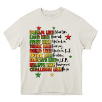 Cream inspiring black leaders juneteenth Heavy Core Tee - LillyAllenDesigns