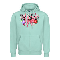 Seafoam easter teacher Zipper Hoodie - CowhideDigitalArt
