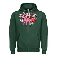 Sports Green easter teacher Zipper Hoodie - CowhideDigitalArt