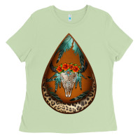 Matcha leopard bullskull teardrop earrings Ladies Tee - Jasminsmagicworld