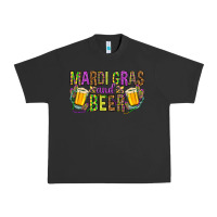 Pigment Black Mardi Gras and beer Urban Heavy Tee - HowdyJamesFarm