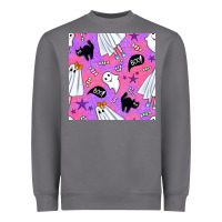 Storm cute ghost halloween seamless pattern Heavyweight Sweatshirt - BundleAndBundleShop