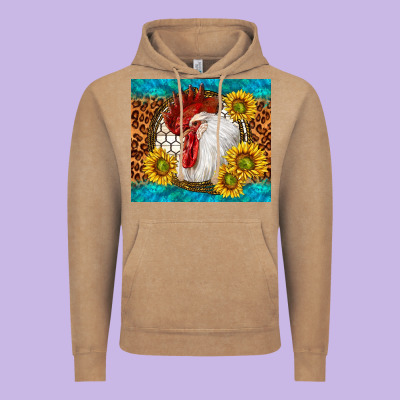 Western Rooster Vintage Hoodie Designed By Tumblerdesignbyshophia