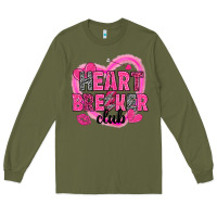 Army Green Heart breaker club Valentine's Day Long Sleeve Tee - HowdyJamesFarm