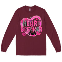 Burgundy Heart breaker club Valentine's Day Long Sleeve Tee - HowdyJamesFarm