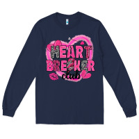Navy Heart breaker club Valentine's Day Long Sleeve Tee - HowdyJamesFarm