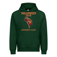 Forest Green Halloween 1978 Holiday Spooky Myers Pumpkin Haddonfield Urban Hoodie - minhPixels