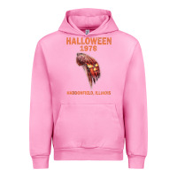 Fuchsia Pink Halloween 1978 Holiday Spooky Myers Pumpkin Haddonfield Urban Hoodie - minhPixels
