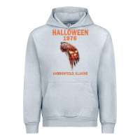 Heather Grey Halloween 1978 Holiday Spooky Myers Pumpkin Haddonfield Urban Hoodie - minhPixels