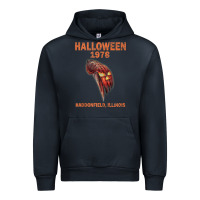 Navy Halloween 1978 Holiday Spooky Myers Pumpkin Haddonfield Urban Hoodie - minhPixels
