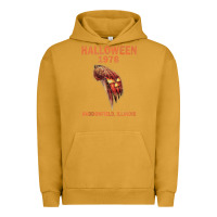 Pigment Peanut Butter Halloween 1978 Holiday Spooky Myers Pumpkin Haddonfield Urban Hoodie - minhPixels