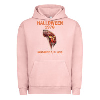 Pigment Salmon Halloween 1978 Holiday Spooky Myers Pumpkin Haddonfield Urban Hoodie - minhPixels
