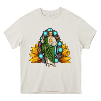 Cream san judas gemstone sunflower Heavy Core Tee - JahusDesignShop