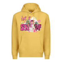 Antique Gold Let It Snow Pink Christmas Premium Hoodie - FaDigitalArtStudio