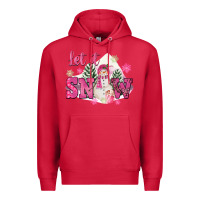 Cardinal Let It Snow Pink Christmas Premium Hoodie - FaDigitalArtStudio