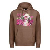 Chestnut Let It Snow Pink Christmas Premium Hoodie - FaDigitalArtStudio