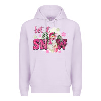 Lilac Let It Snow Pink Christmas Premium Hoodie - FaDigitalArtStudio