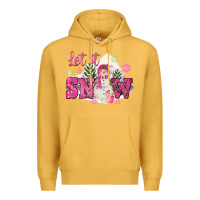 Mustard Let It Snow Pink Christmas Premium Hoodie - FaDigitalArtStudio