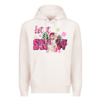 Pale Pink Let It Snow Pink Christmas Premium Hoodie - FaDigitalArtStudio