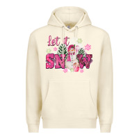 Sandshell Let It Snow Pink Christmas Premium Hoodie - FaDigitalArtStudio