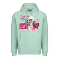 Seafoam Let It Snow Pink Christmas Premium Hoodie - FaDigitalArtStudio