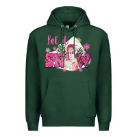 Sports Green Let It Snow Pink Christmas Premium Hoodie - FaDigitalArtStudio