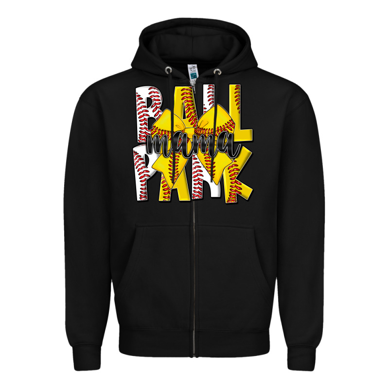 Ball Park Mama Zipper Hoodie by CowhideDigitalArt | Teevron