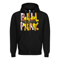 Black ball park mama Zipper Hoodie - CowhideDigitalArt