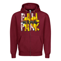 Burgundy ball park mama Zipper Hoodie - CowhideDigitalArt