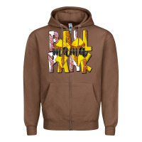 Chestnut ball park mama Zipper Hoodie - CowhideDigitalArt