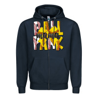 Navy ball park mama Zipper Hoodie - CowhideDigitalArt