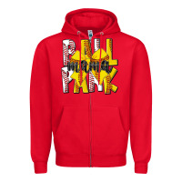 Red ball park mama Zipper Hoodie - CowhideDigitalArt