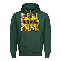 Sports Green ball park mama Zipper Hoodie - CowhideDigitalArt