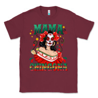 Burgundy Mama Chingona Skull Classic Tee - texasbilliewilder