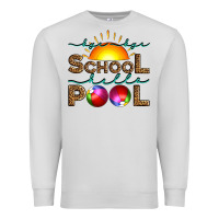 Dove Grey bye bye school hello pool Premium Sweatshirt - Artiststas