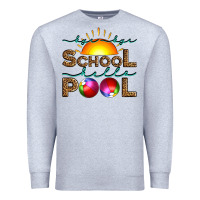 Heather Grey bye bye school hello pool Premium Sweatshirt - Artiststas