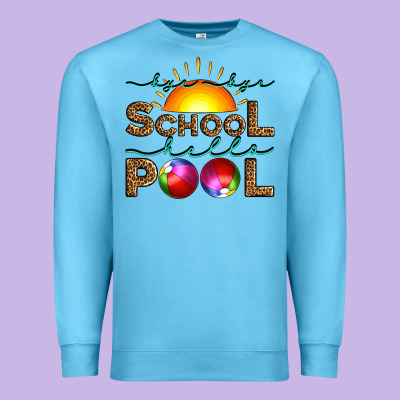 Bye Bye School Hello Pool Premium Sweatshirt Designed By Artiststas