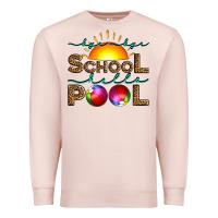 Pale Pink bye bye school hello pool Premium Sweatshirt - Artiststas
