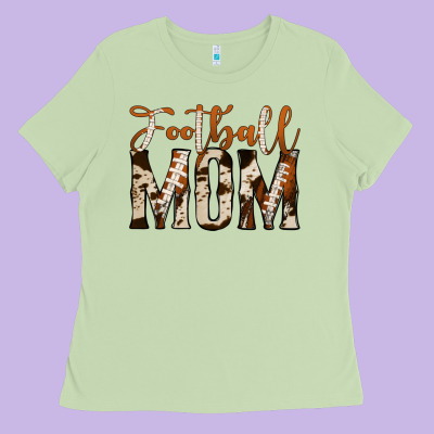 Football Mom Ladies Tee Designed By Jasminsmagicworld