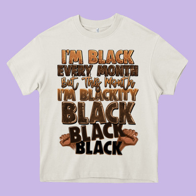 Im Black Every Month But This Month Im Blackity Bl Heavy Core Tee Designed By Lillyallendesigns