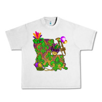 Lunar Rock Louisiana Map Mardi Gras Urban Heavy Tee - HowdyJamesFarm